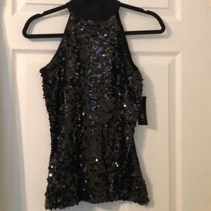 Sequined Black INC top